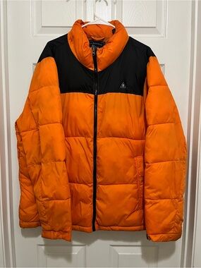 G.H. Bass & Co. Orange and Black Puffer Jacket